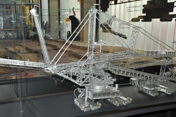 Model of massive bucket-wheel excavator from the open bit coal mines of the Ruhr