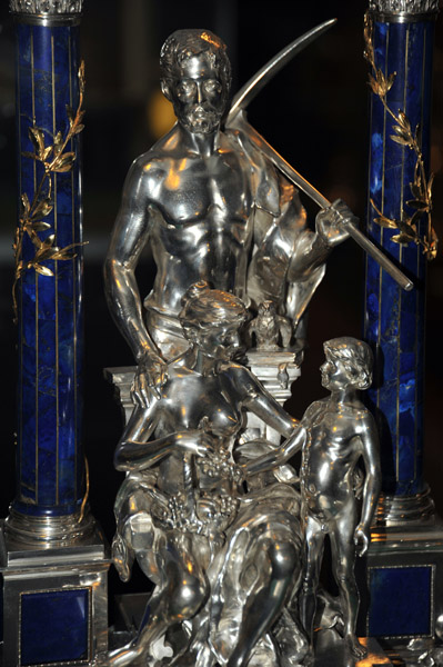 Silver statue, gift of Witkowitzer Miner's Union to Emil Holz, 1901