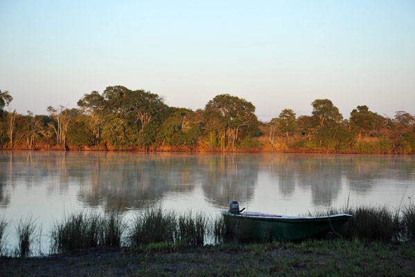 Early morning at the Kafue River, McBride's Camp