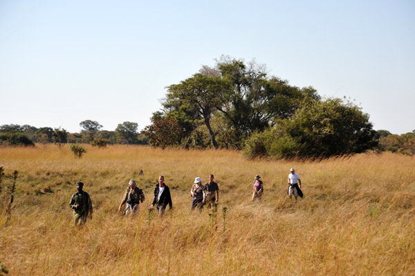 The group that went on the walking safari with Chris McBride