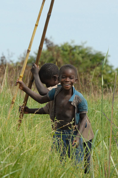 Zambian boys, Bangweulu Swamps