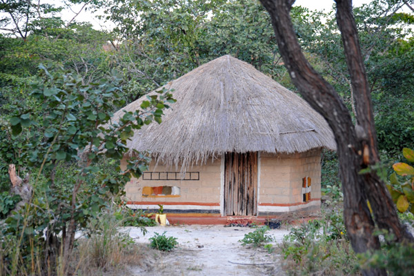 Thatched hut in a tiny village near Kapishya Hot Springs