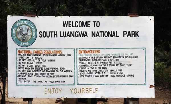 South Luangwa National Park - $25 per person/per day