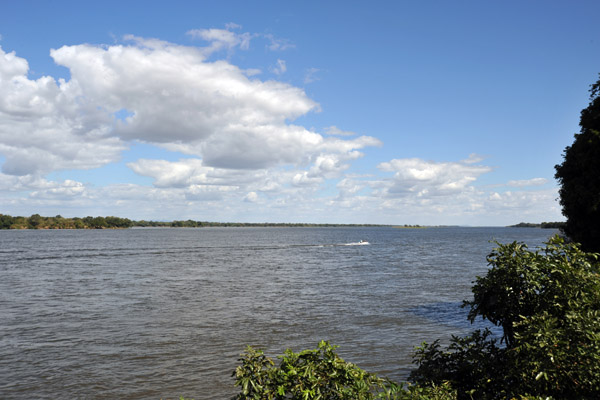 The Lower Zambezi is very wide here making a swim to Zimbabwe a great challenge even if you don't mind the crocs and hippos