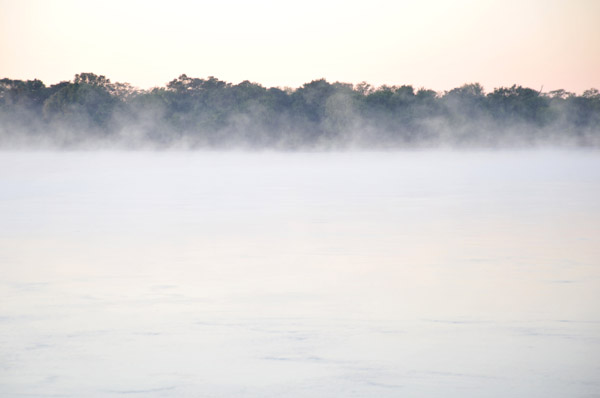 Early morning mist rising from the Zambezi