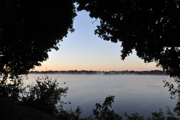 Zambezi River from Mvuu Lodge, early morning