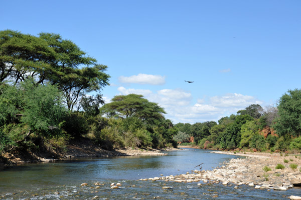 Chongwe River leaving Lower Zambezi National Park