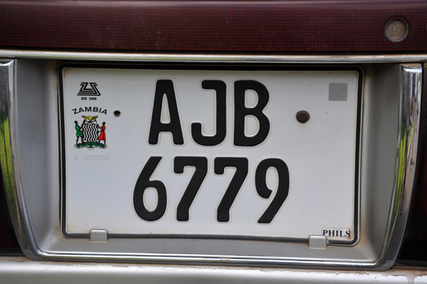 Zambia license plate