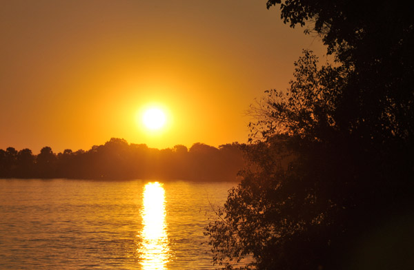 Sunset from the Zambezi Waterfront Lodge