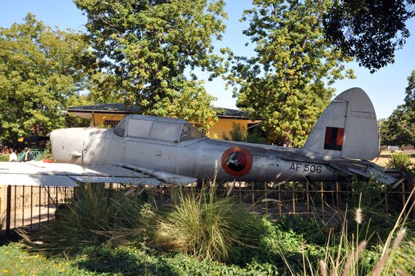De Havilland Canada DHC-1 Chipmunk of the Zambian Air Force in front of the Livingstone Museum