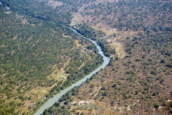 A small river heading deep into Kafue National Park