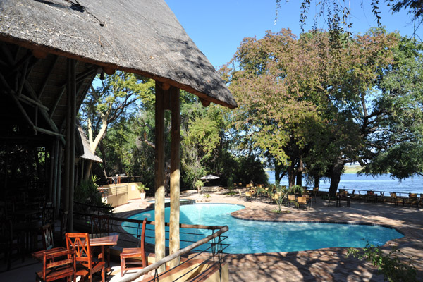 Chobe Safari Lodge pool area, Kasane