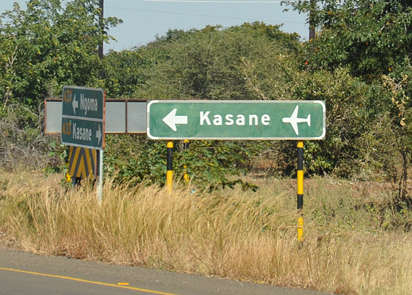 Sign for Kasane Airport, Botswana