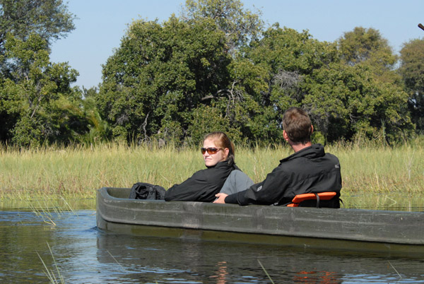 Okavango Delta by mokoro, relaxing until the day got hot