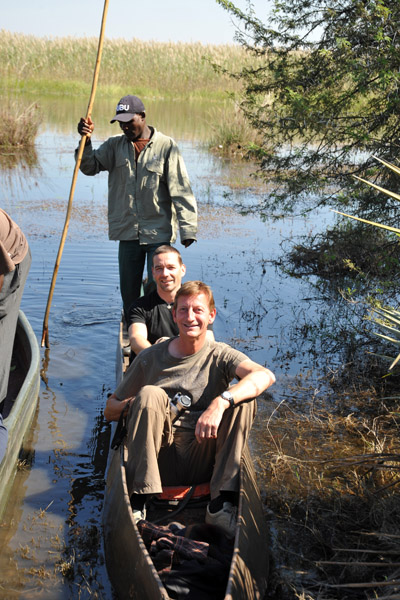 Ralph and Christian on their mokoro