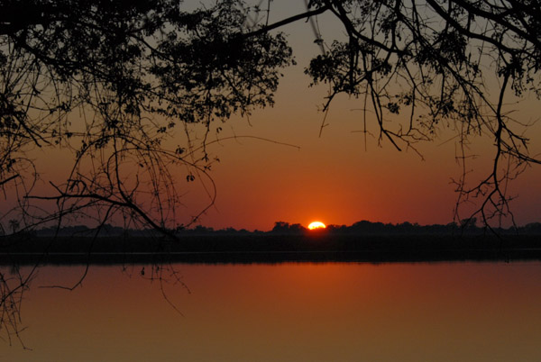 Sunrise from the terrace of Guma Lagoon Camp