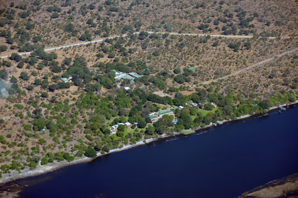 Aerial view of the Chobe Game Lodge, Serondela, Chobe National Park
