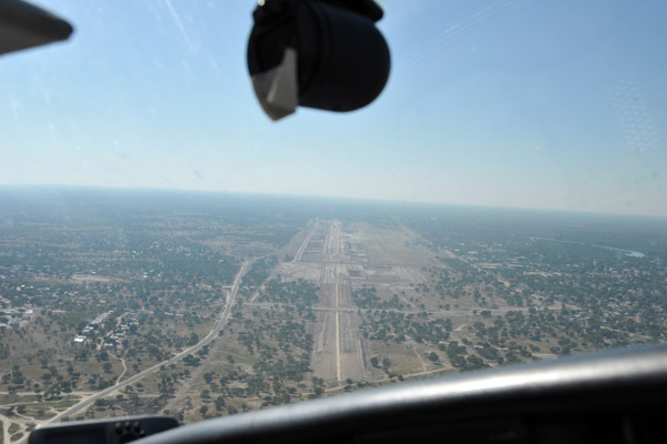 On approach to Maun Airport - looks like they might be building a parallel runway...