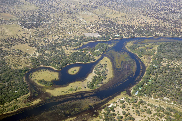 Boteti River leading south from Maun