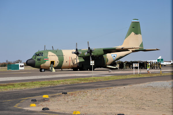 Botswana Defence Force C-130 Hercules at Kasane Airport