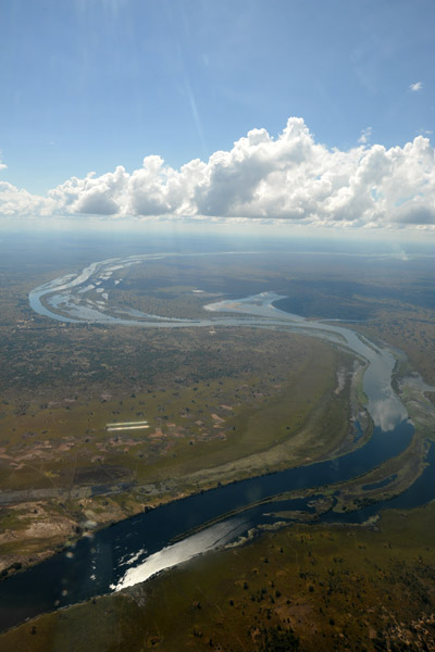 The Luapula River drains the Bangweulu Swamps into the Congo