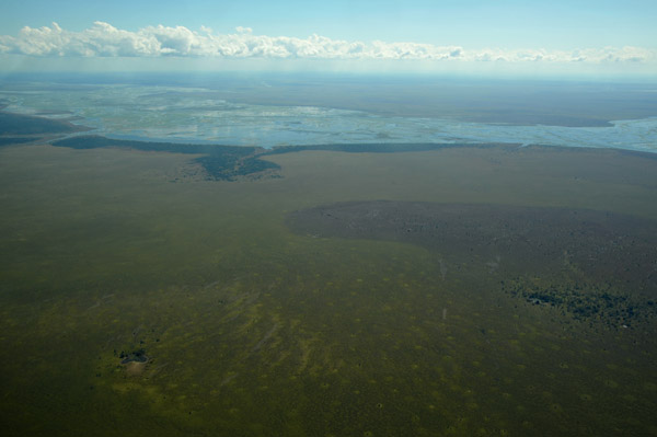 Approaching the southeastern border of the D.R. Congo south of the Bangweulu Swamps