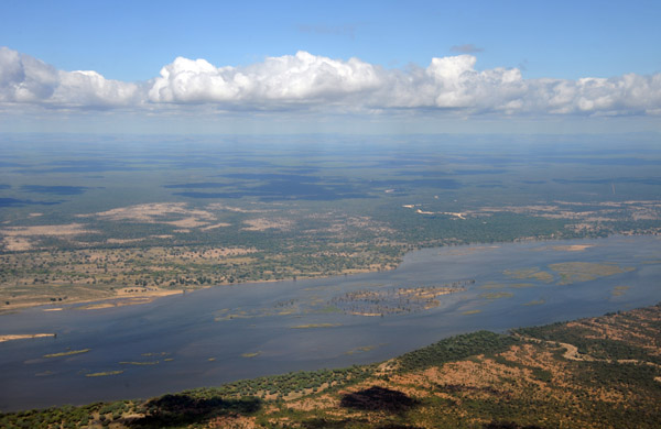 Looking across the Zambezi RIver to Zimbabwe