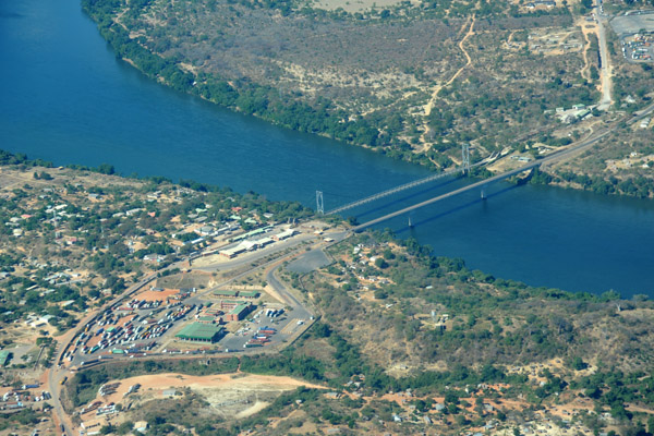Zambian customs & immigration post at Chirundu on the Zambezi River