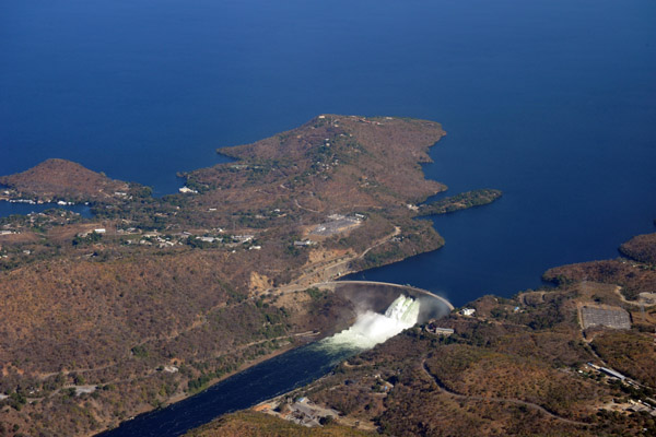 The Kariba Dam, one of the largest in the world - 420 ft tall and 1900 ft long