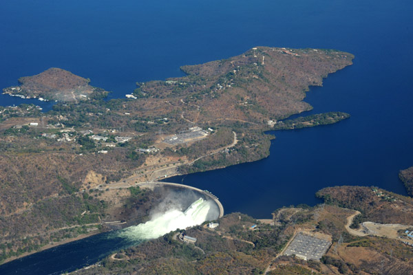 There is an incredible amount of water flowing through the Kariba Dam