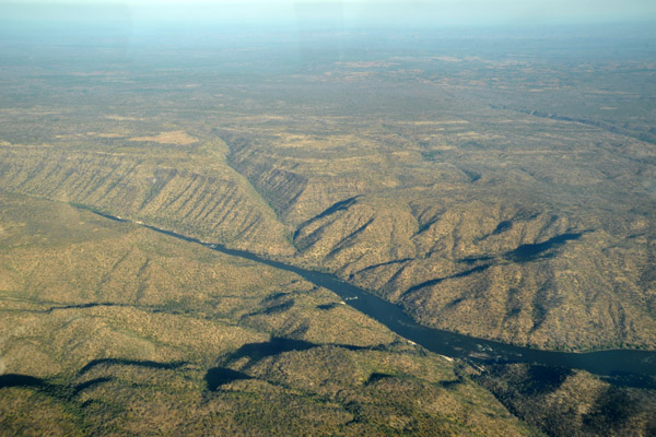 Zambezi River looking across to Zimbabwe from Zambia