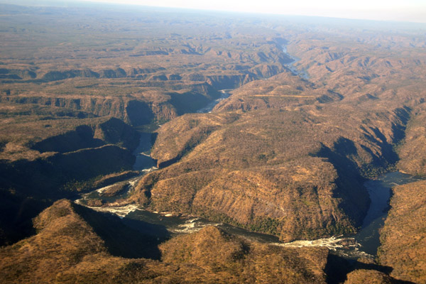 Zambei River Rapids looking across at Zimbabwe