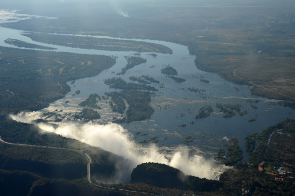 Victoria Falls in the afternoon from the Zambian side