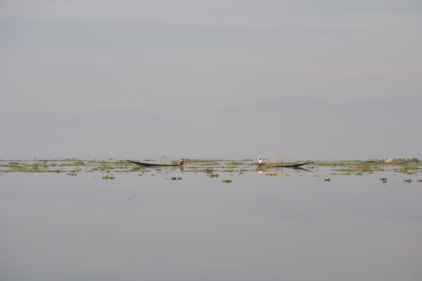 Fisherman on Inle Lake, early morning