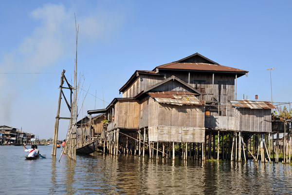 Main Street of the stilt village Nam Pan