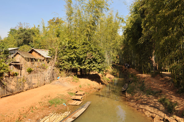 Canal leading into the bamboo forest north of Indein