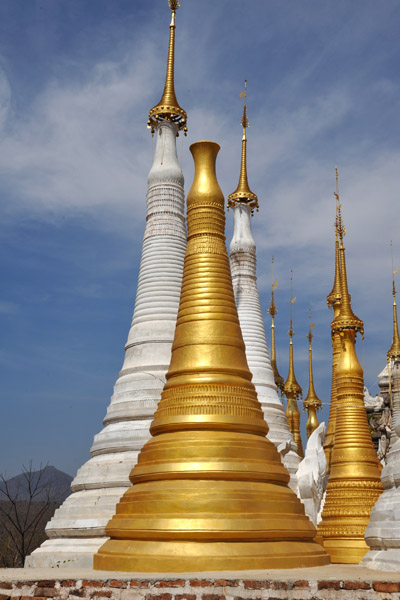 Restored stupas of Shwe Inn Thein
