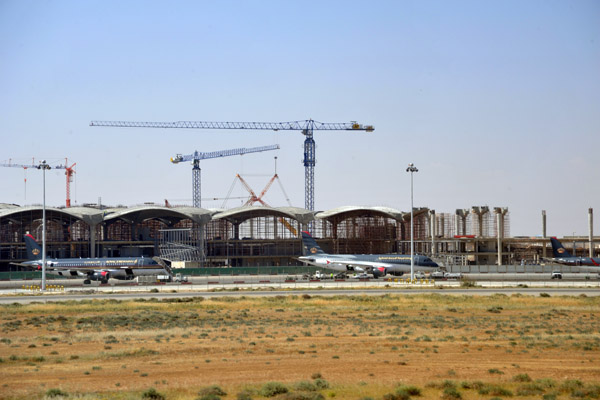 New terminal construction at Queen Alia International Airport, Amman