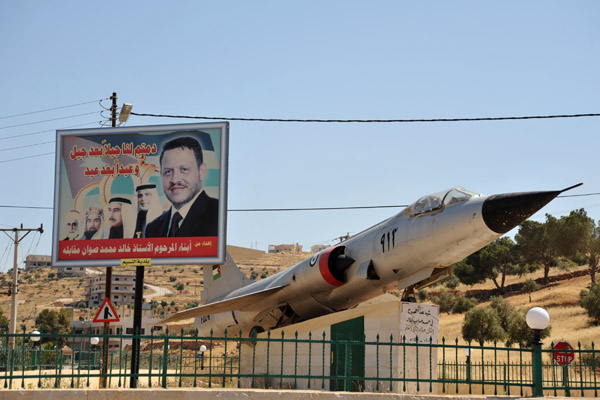 Jordanian F-104 Starfighter along the Irbid-Amman Highway