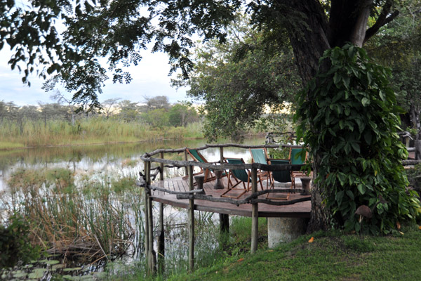 Terrace over the Kwando River, Camp Kwando