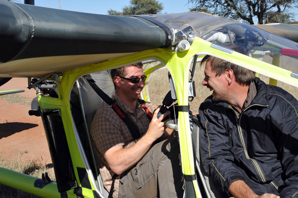 Reinhold ready for his flight with Echart