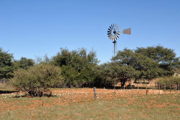 Ground water is pumped with wind-power