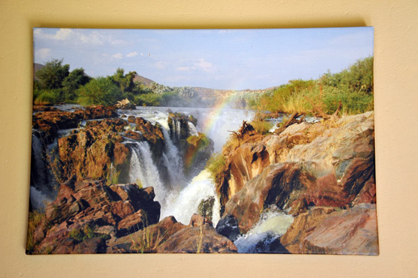 One of my photos of Epupa Falls from 2005 made to look like an oil painting on canvas