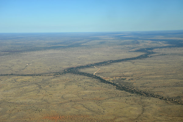 Course of the Nossob through the Kalahari
