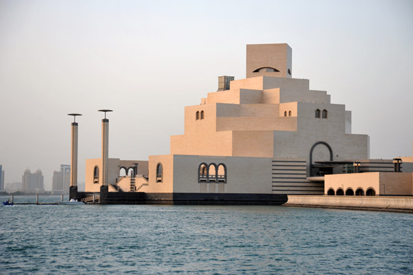 Museum of Islamic Art with the waters of the Gulf, Doha