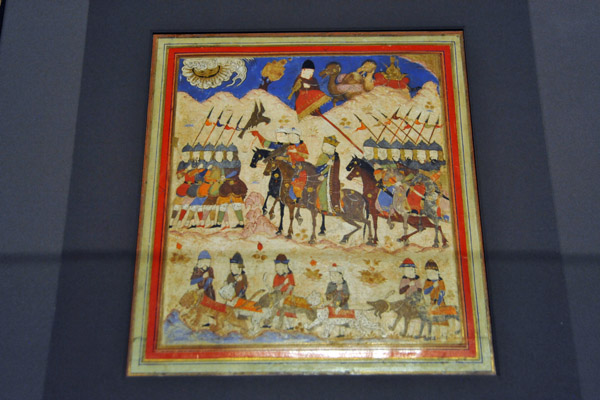 Illustrated manuscript of a hunting party, Iran ca 1450