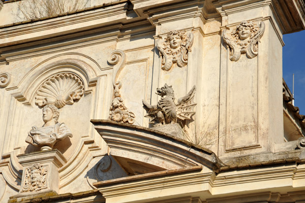 Detail of the Casina della Meridiana - Villa Borghese