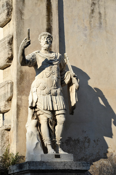 Statue in front of the Galleria Borghese