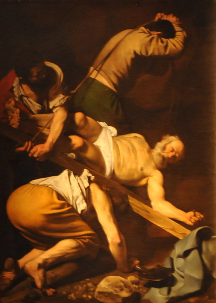 Crucifixion of St. Peter - Caravaggio (1601), Santa Maria del Popolo