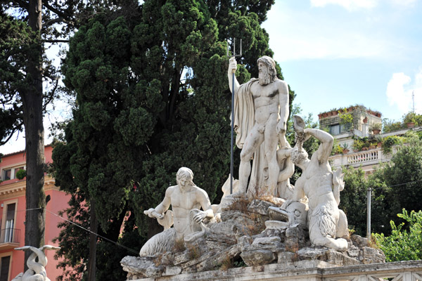 Fountain of Neptune by Giovanni Ceccarini, Piazza del Popolo